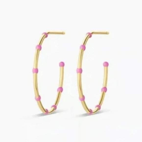 CLEARANCE Gorjana Gold Orchid Capri Hoops - Picture 1 of 3
